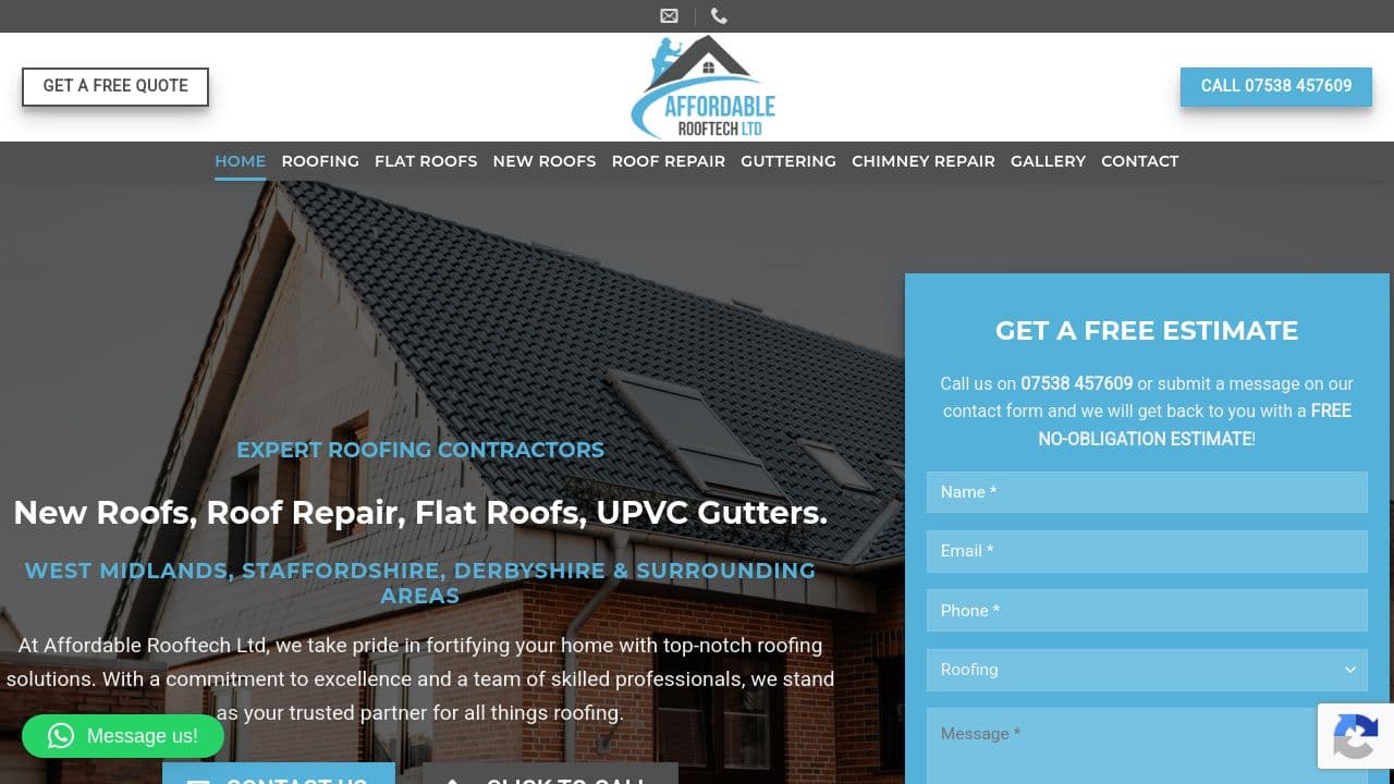AFFORDABLE ROOFTECH LTD website screenshot