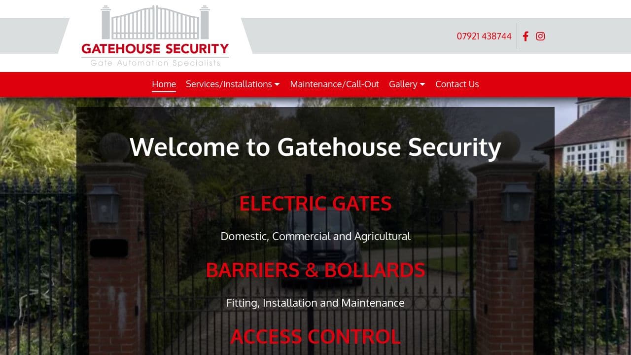 GATEHOUSE SECURITY LIMITED website screenshot