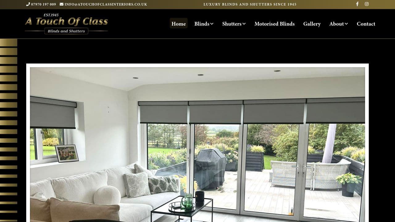 A TOUCH OF CLASS INTERIORS LIMITED website screenshot