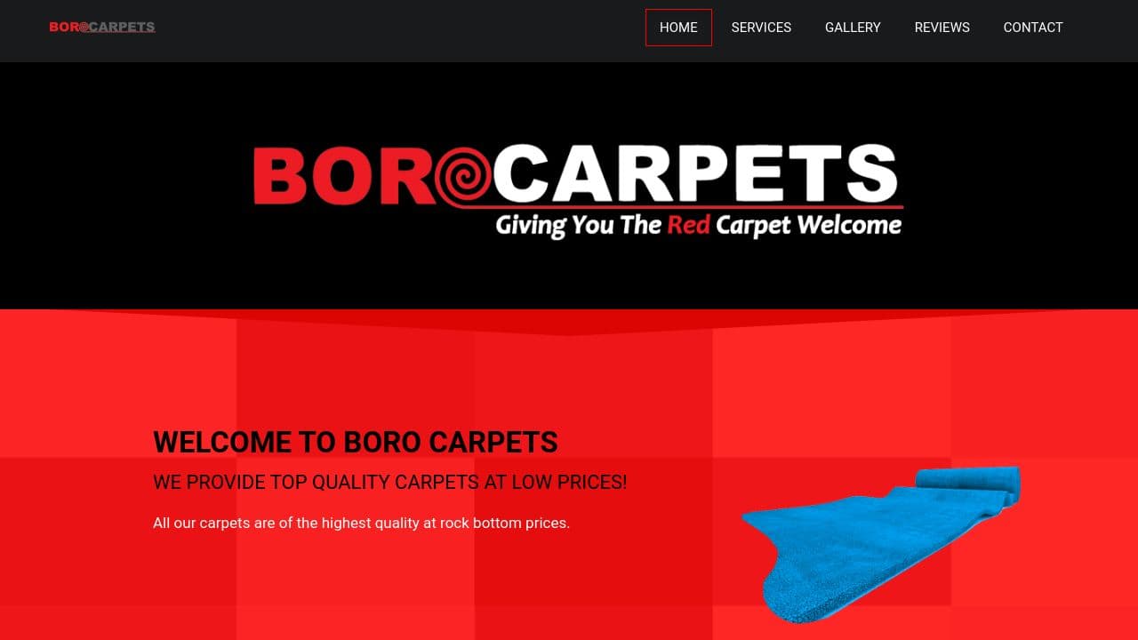 BORO CARPETS LTD website screenshot