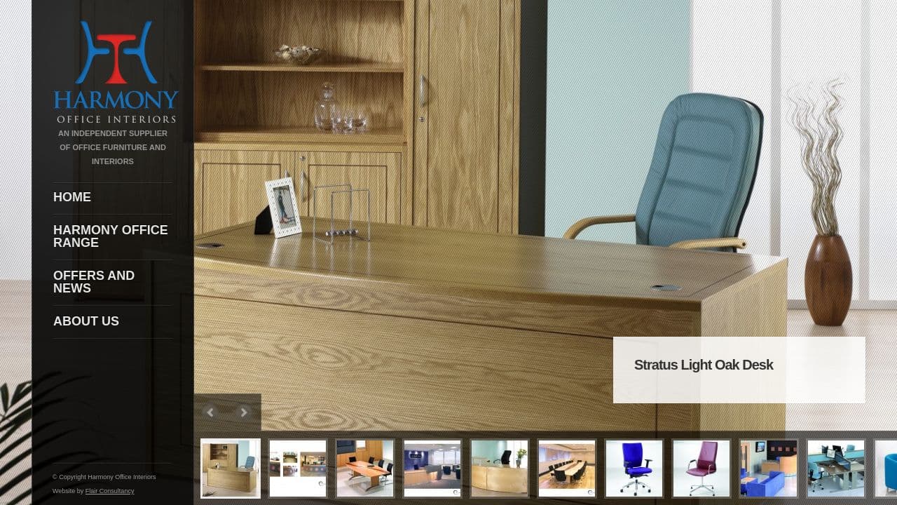 HARMONY OFFICE INTERIORS LIMITED website screenshot