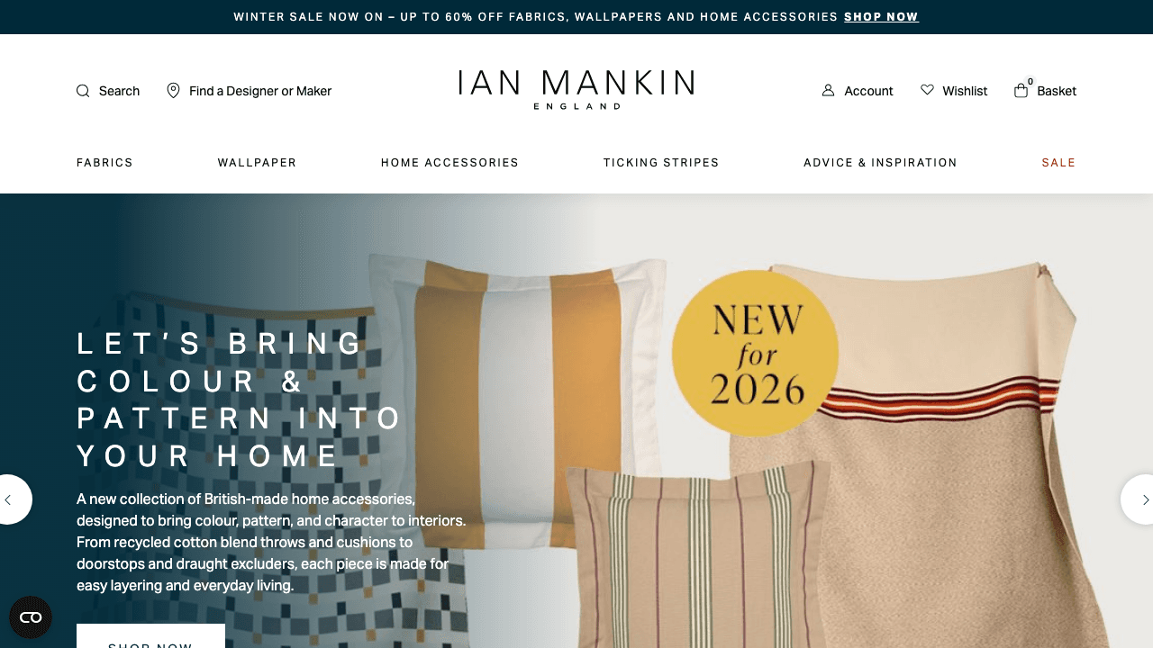 Ian Mankin Ltd — Soft Furnishings in London