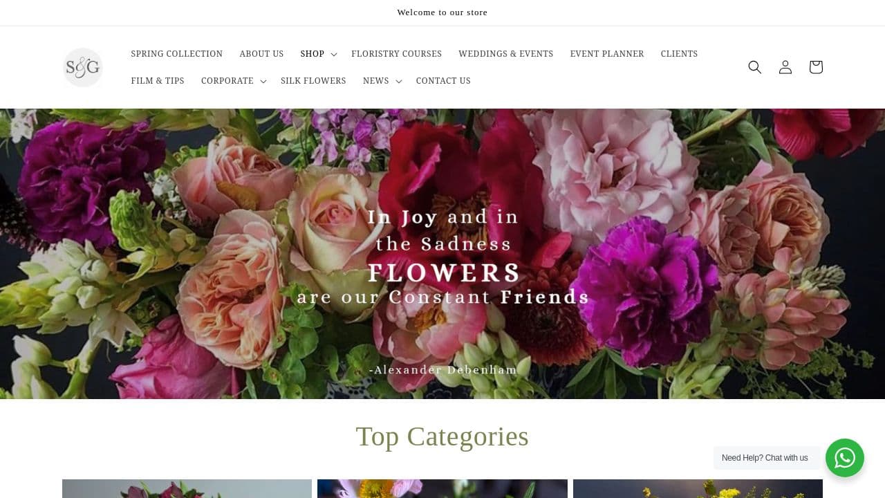 GALTON FLOWERS HAMPSTEAD LIMITED website screenshot