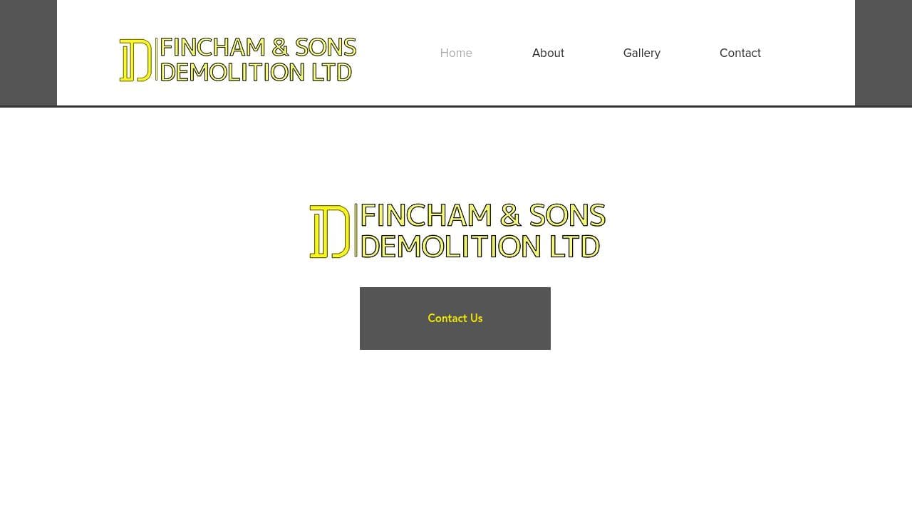 D FINCHAM & SONS DEMOLITION LIMITED website screenshot