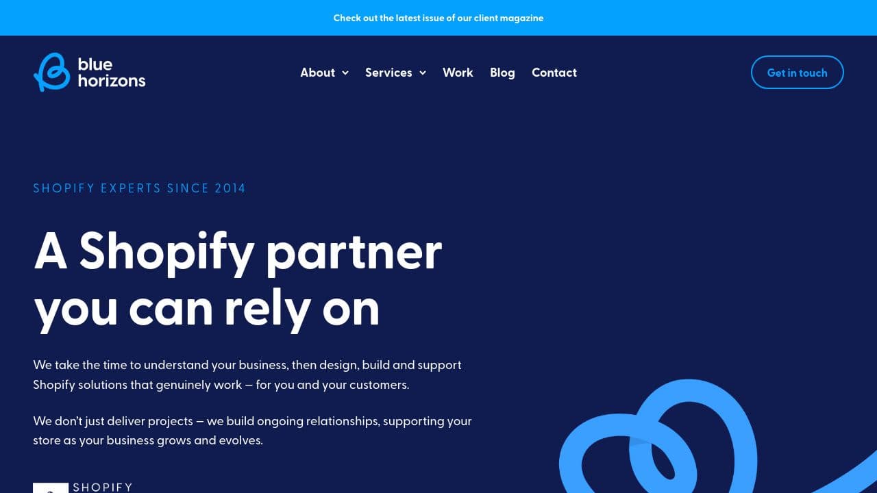 BLUE HORIZONS LIMITED website screenshot