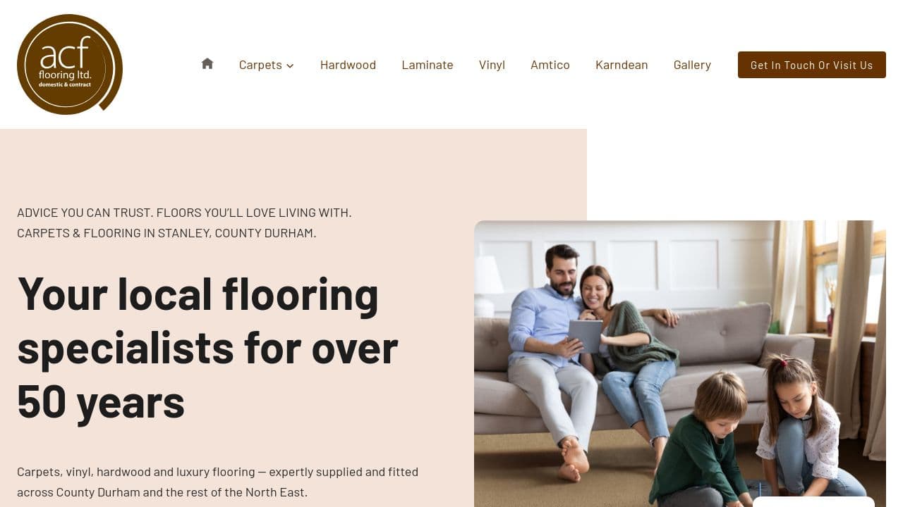 A C F FLOORING LIMITED website screenshot