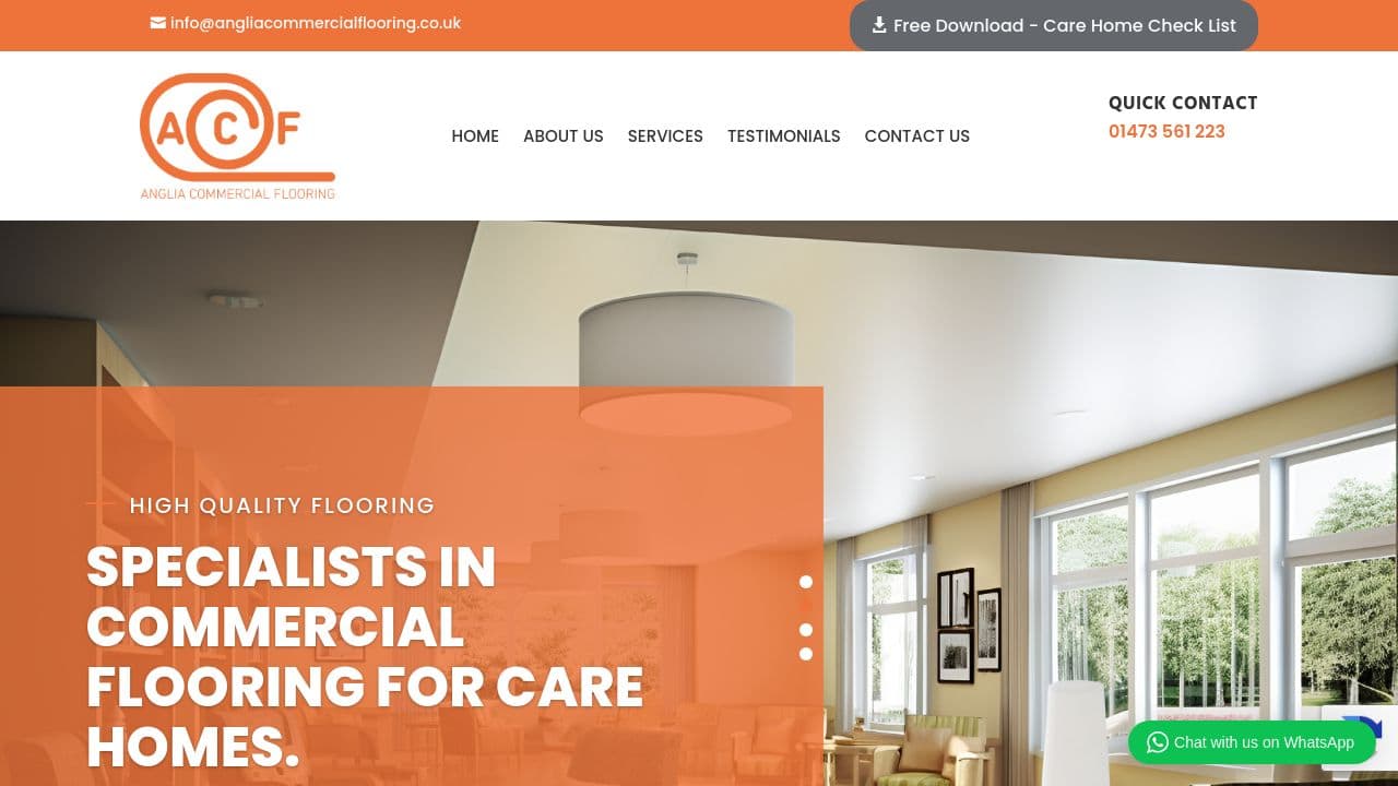 ANGLIA COMMERCIAL FLOORING LIMITED website screenshot