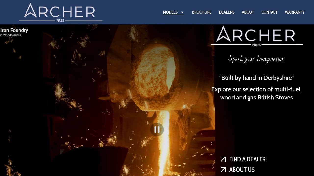 ARCHER FIRES LTD website screenshot