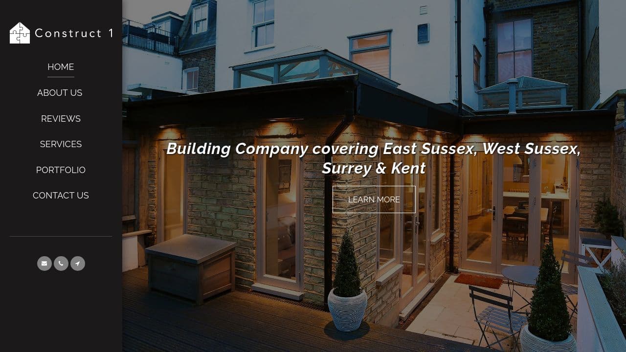 1 CONSTRUCT LTD website screenshot