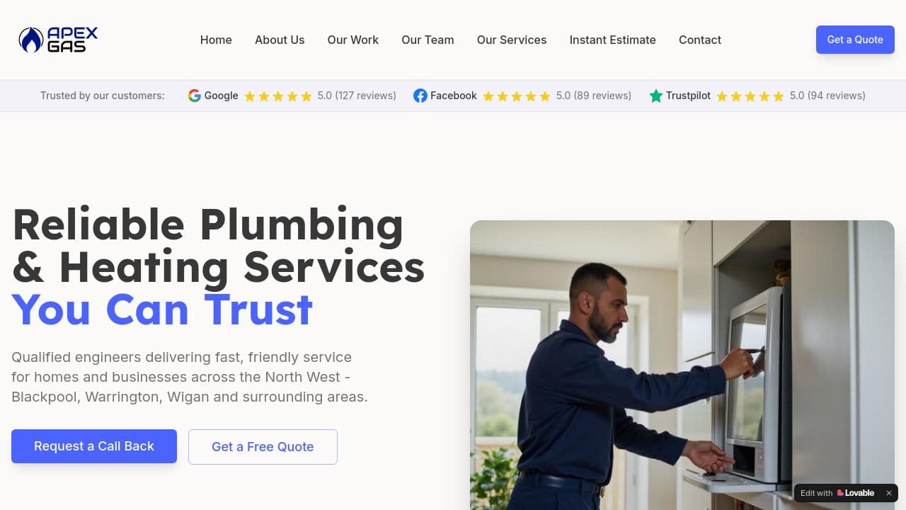 APEX GAS LTD website screenshot