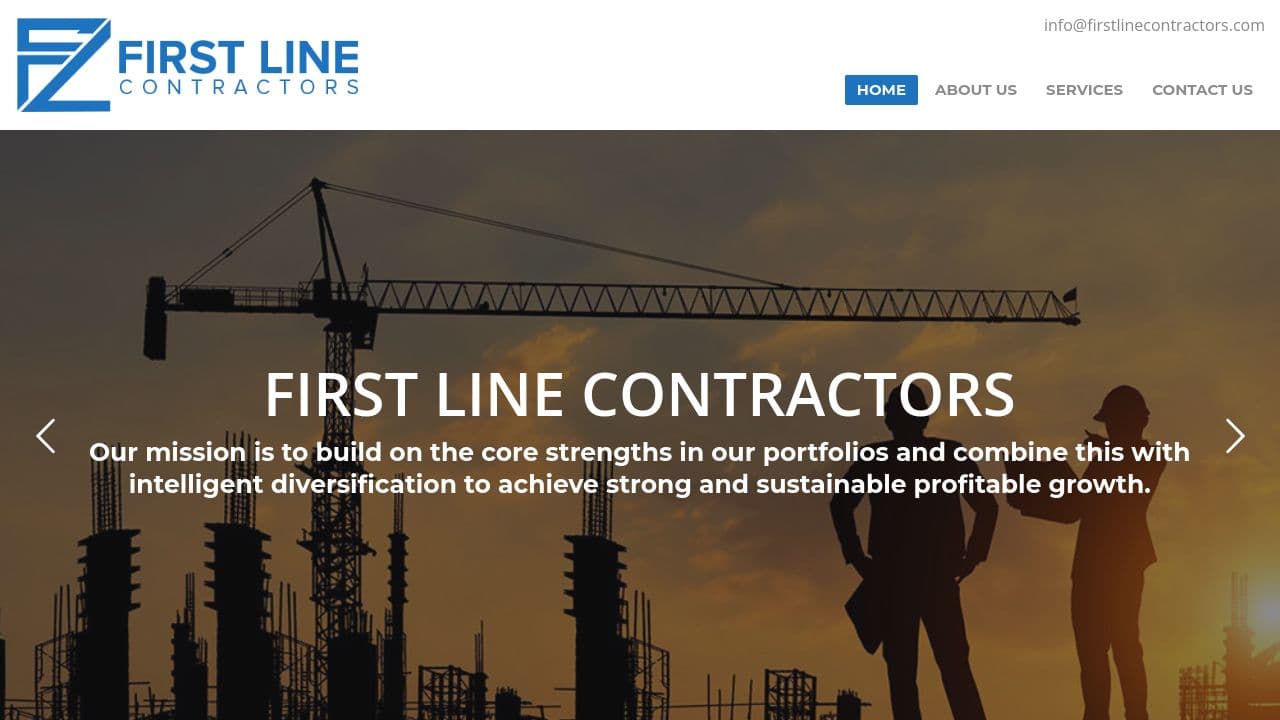 FIRSTLINE CONTRACTORS LTD website screenshot