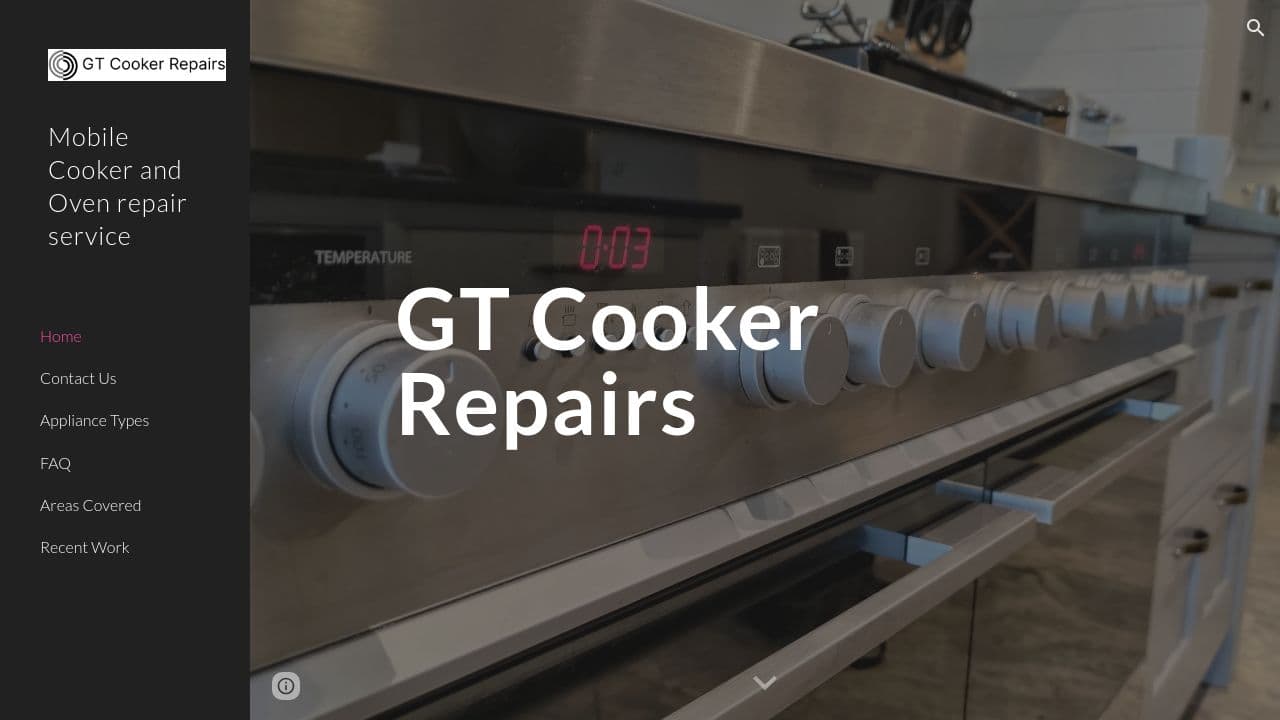 GT COOKER REPAIRS LIMITED website screenshot