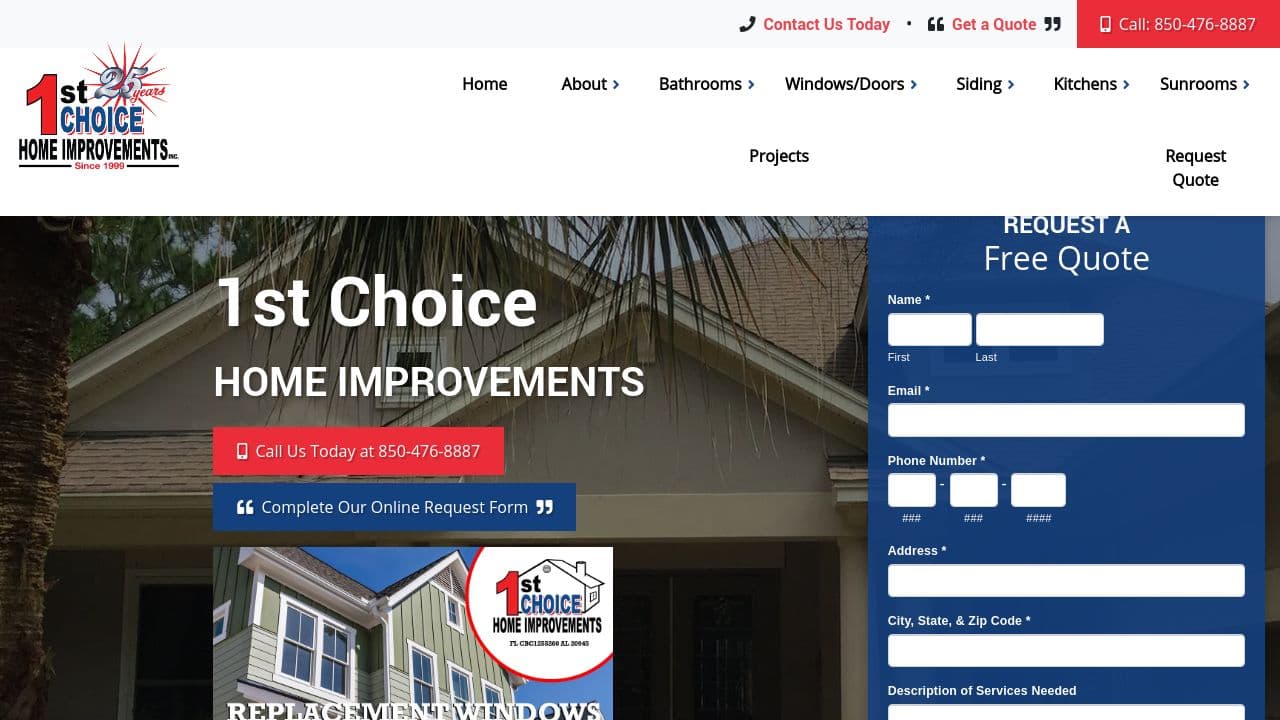 1ST CHOICE HOME IMPROVEMENTS SCOTLAND LTD website screenshot