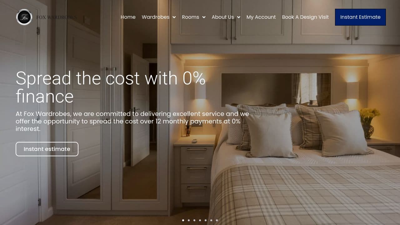 FOX WARDROBES LTD website screenshot