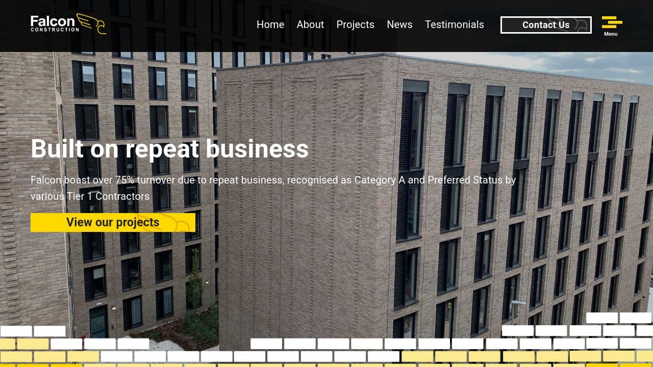 FALCON THREE LIMITED website screenshot
