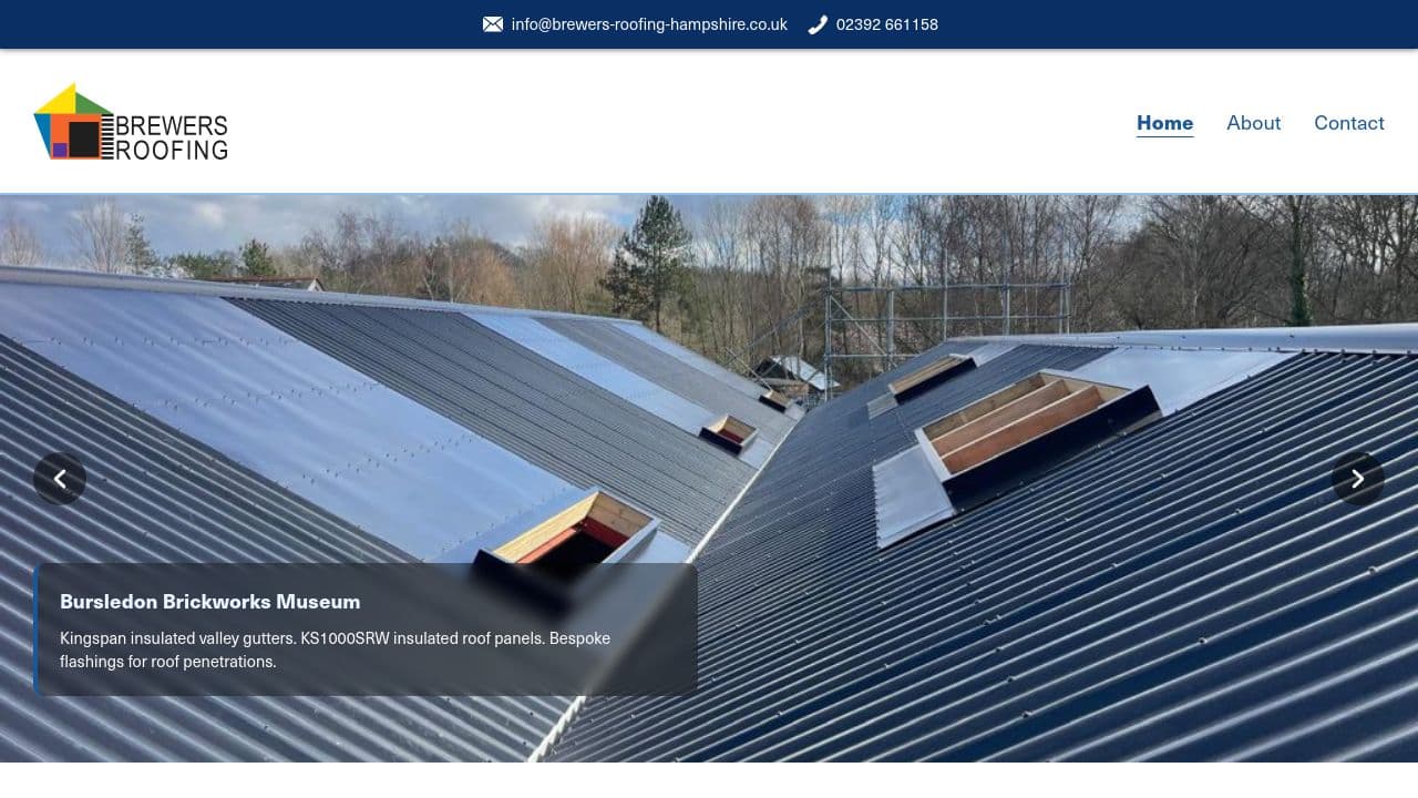 BREWERS ROOFING LIMITED website screenshot