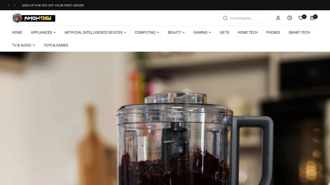 AMOXDIGI LTD website screenshot