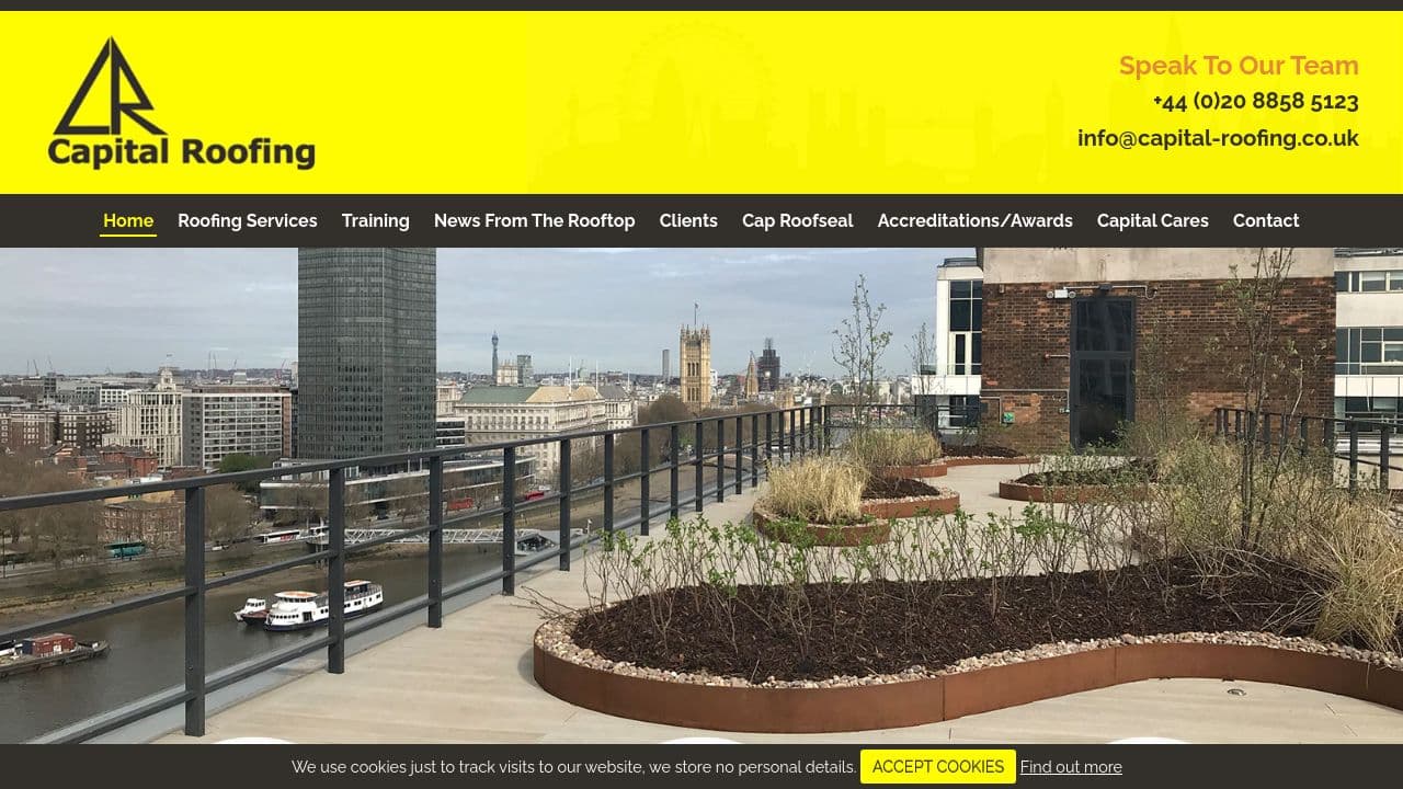 C O ROOFING LTD website screenshot