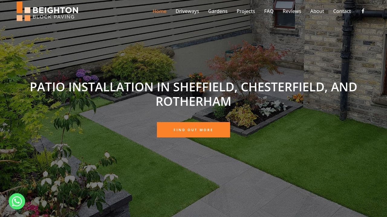 BEIGHTON BLOCK PAVING LIMITED website screenshot