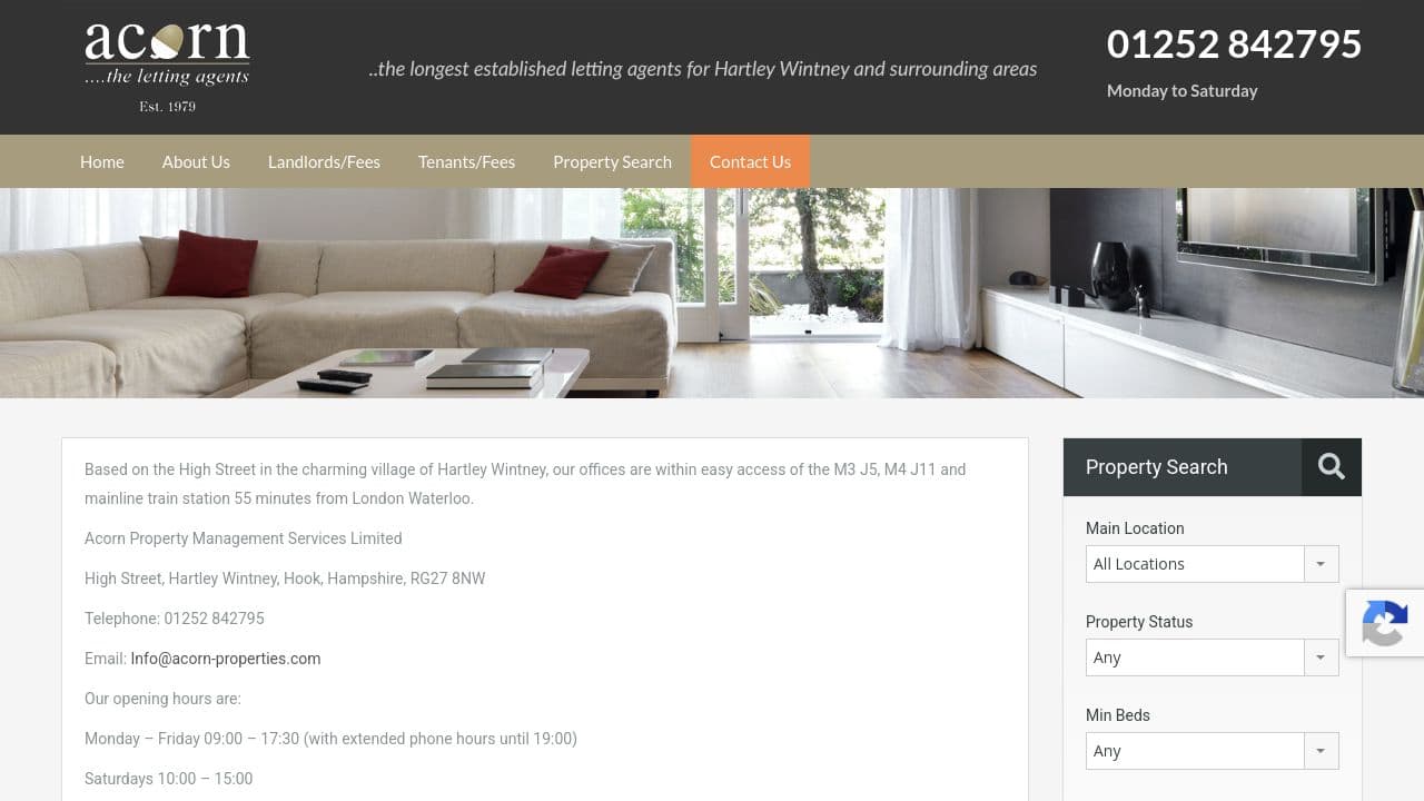 ACORN PROPERTIES (NORTH) LIMITED website screenshot