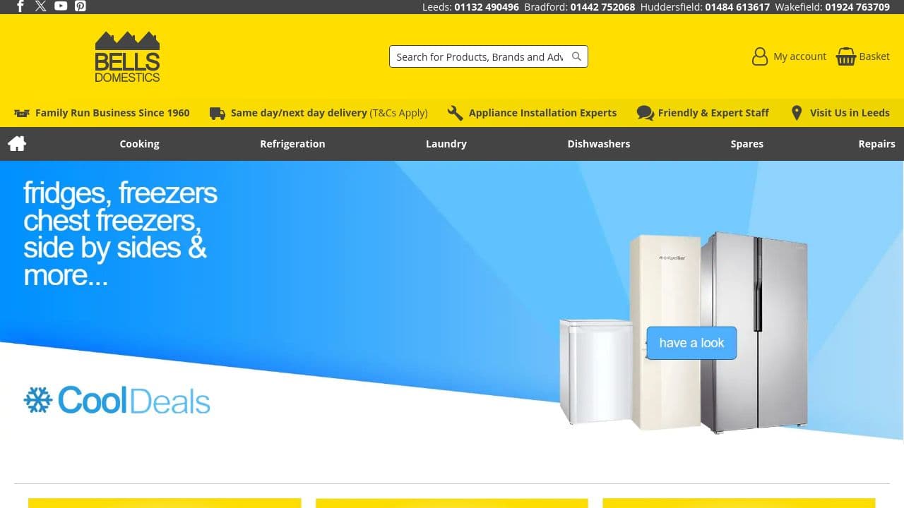 BELLS DOMESTICS LIMITED website screenshot