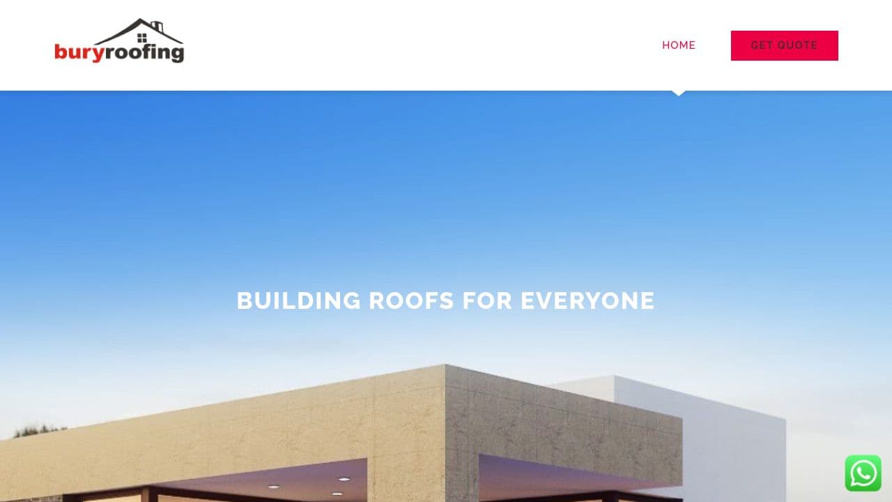 BURY ROOFING SERVICES LTD website screenshot
