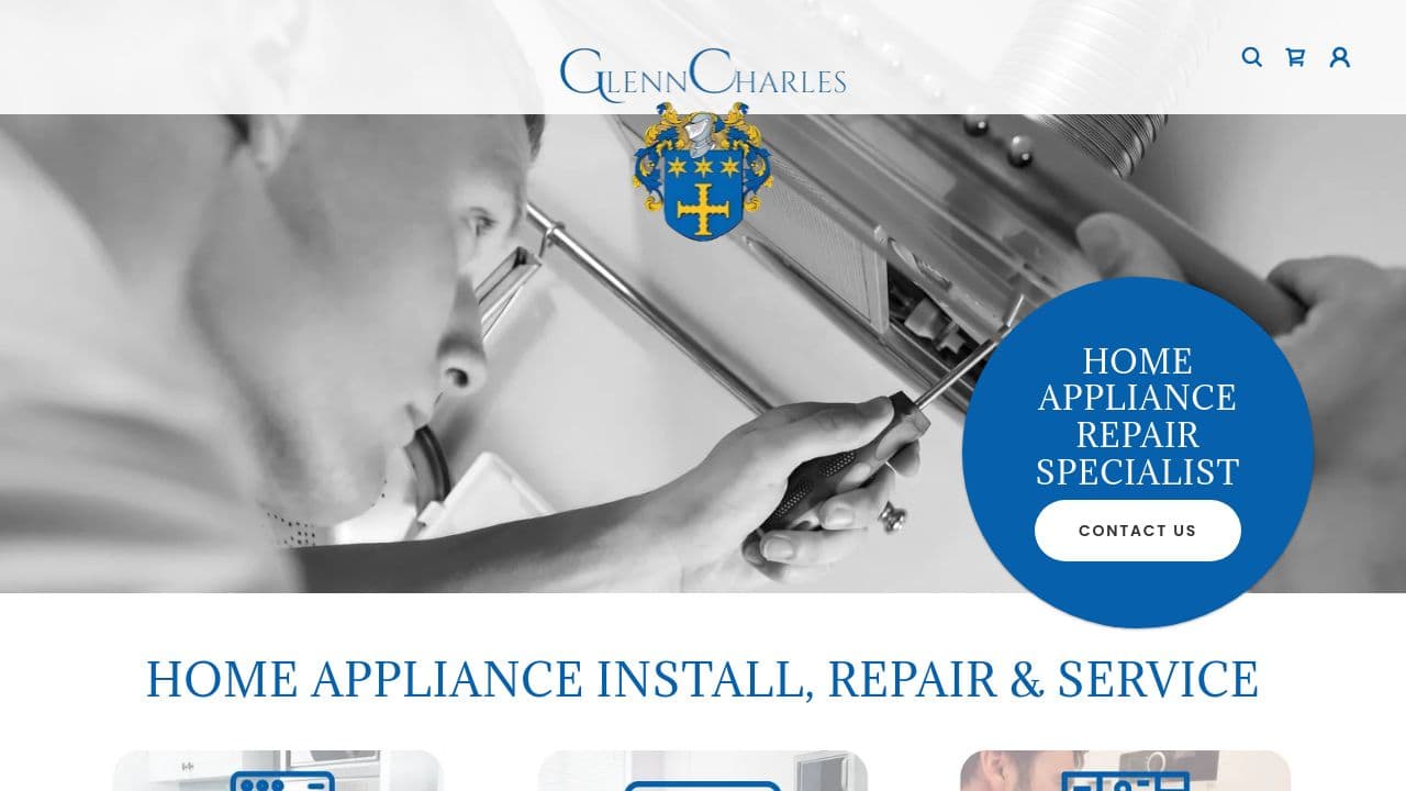 GLENN CHARLES APPLIANCE SERVICES LTD website screenshot