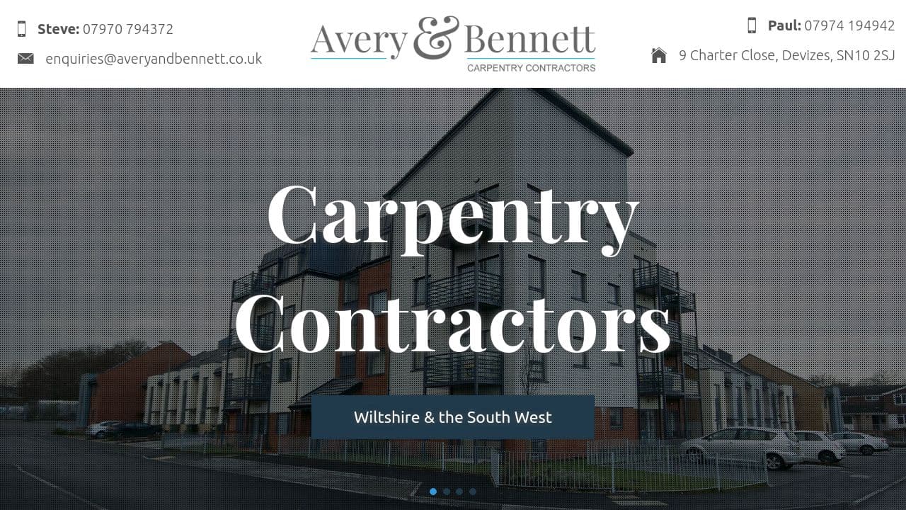 AVERY & BENNETT LIMITED website screenshot