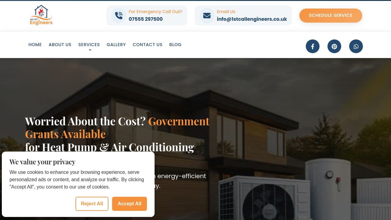 1ST CALL ENGINEERS LIMITED website screenshot