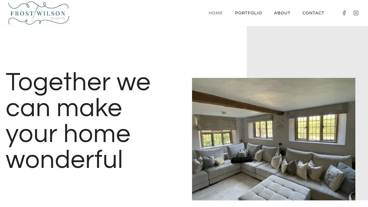FROST WILSON DESIGN LTD website screenshot