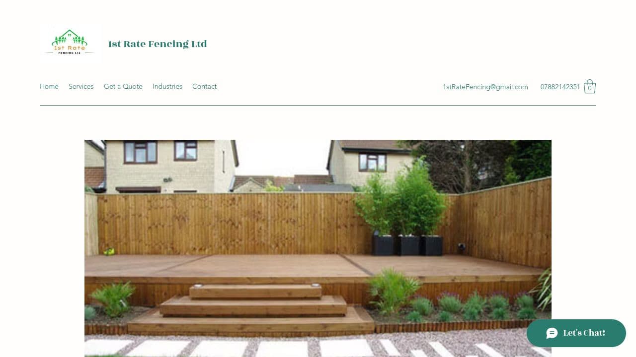 1ST RATE FENCING LTD website screenshot