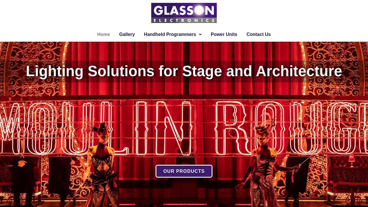GLASSON ELECTRONICS LIMITED website screenshot