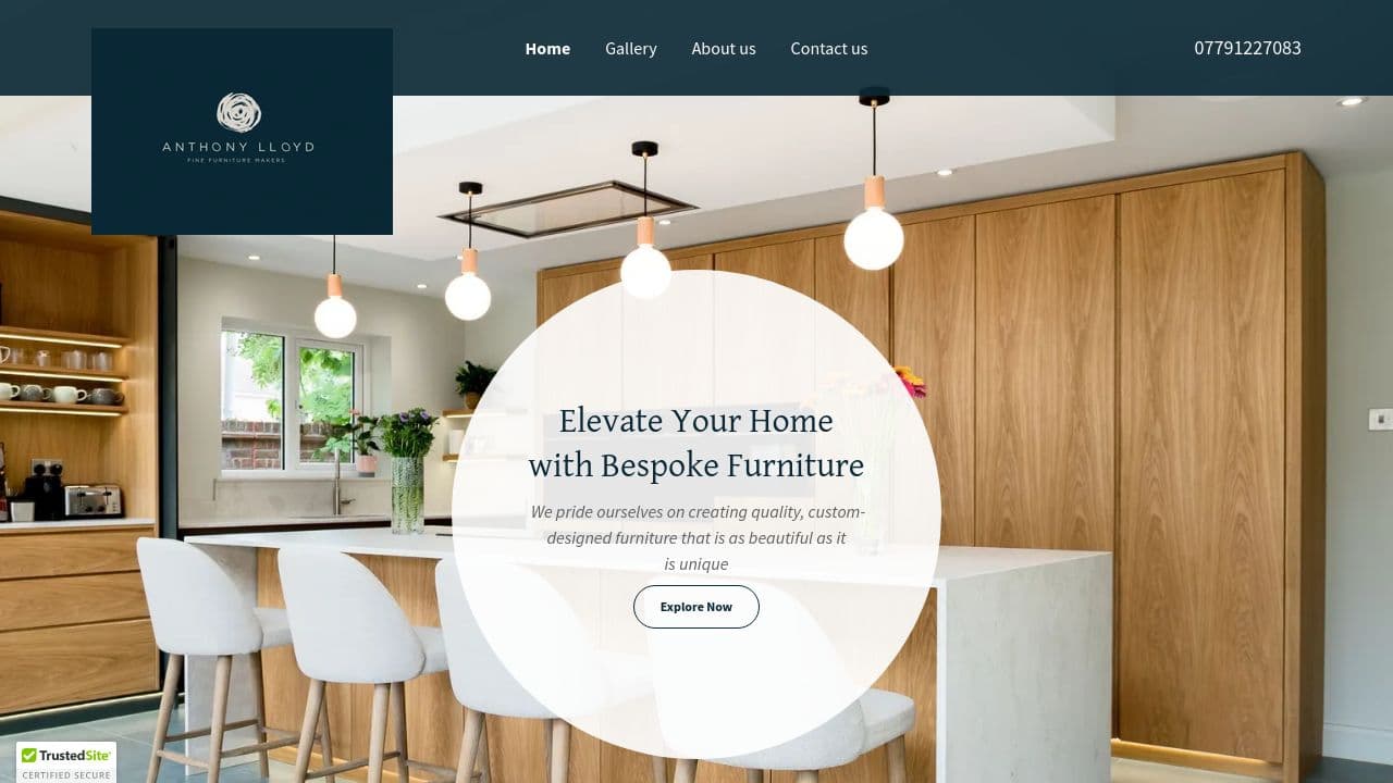 ANTHONY LLOYD FURNITURE LIMITED website screenshot