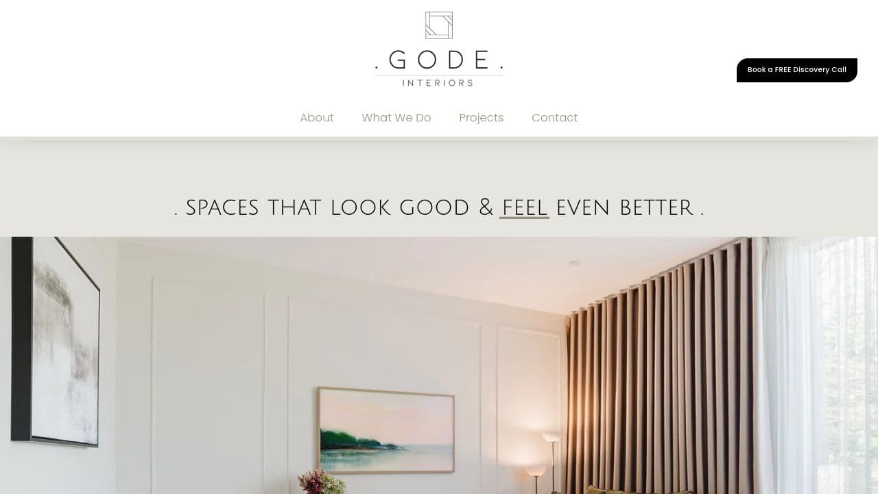 GODE INTERIORS LTD website screenshot