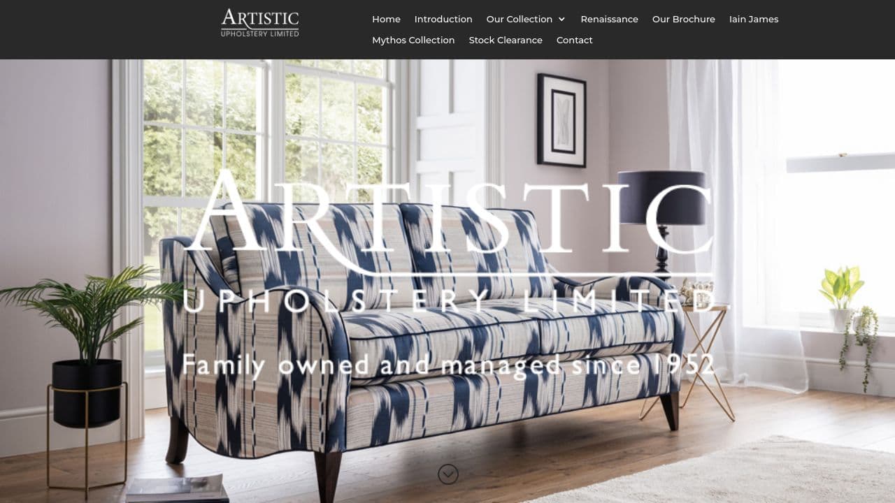 ARTISTIC UPHOLSTERY LIMITED website screenshot