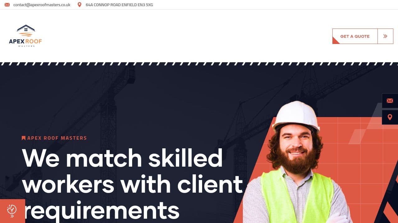APEX ROOF MASTERS LTD website screenshot