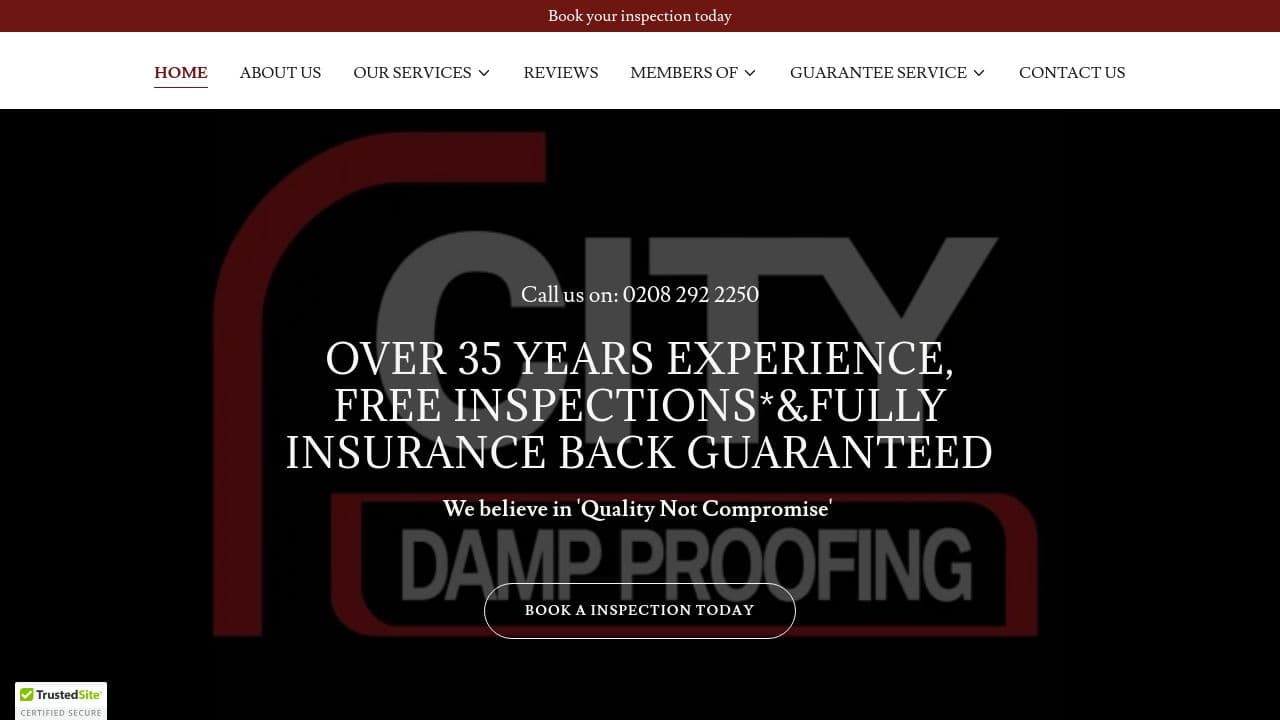 CITY DAMP PROOFING LIMITED website screenshot