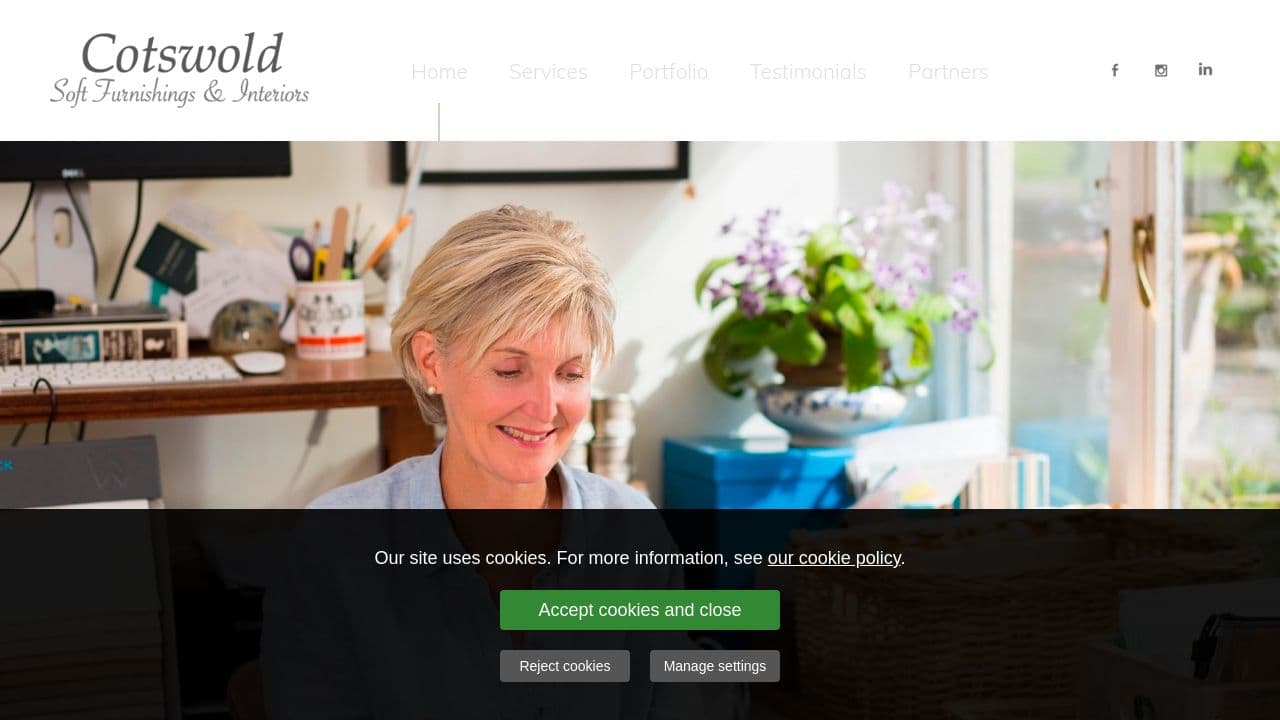 COTSWOLDS SOFT FURNISHINGS & UPHOLSTERY LIMITED website screenshot