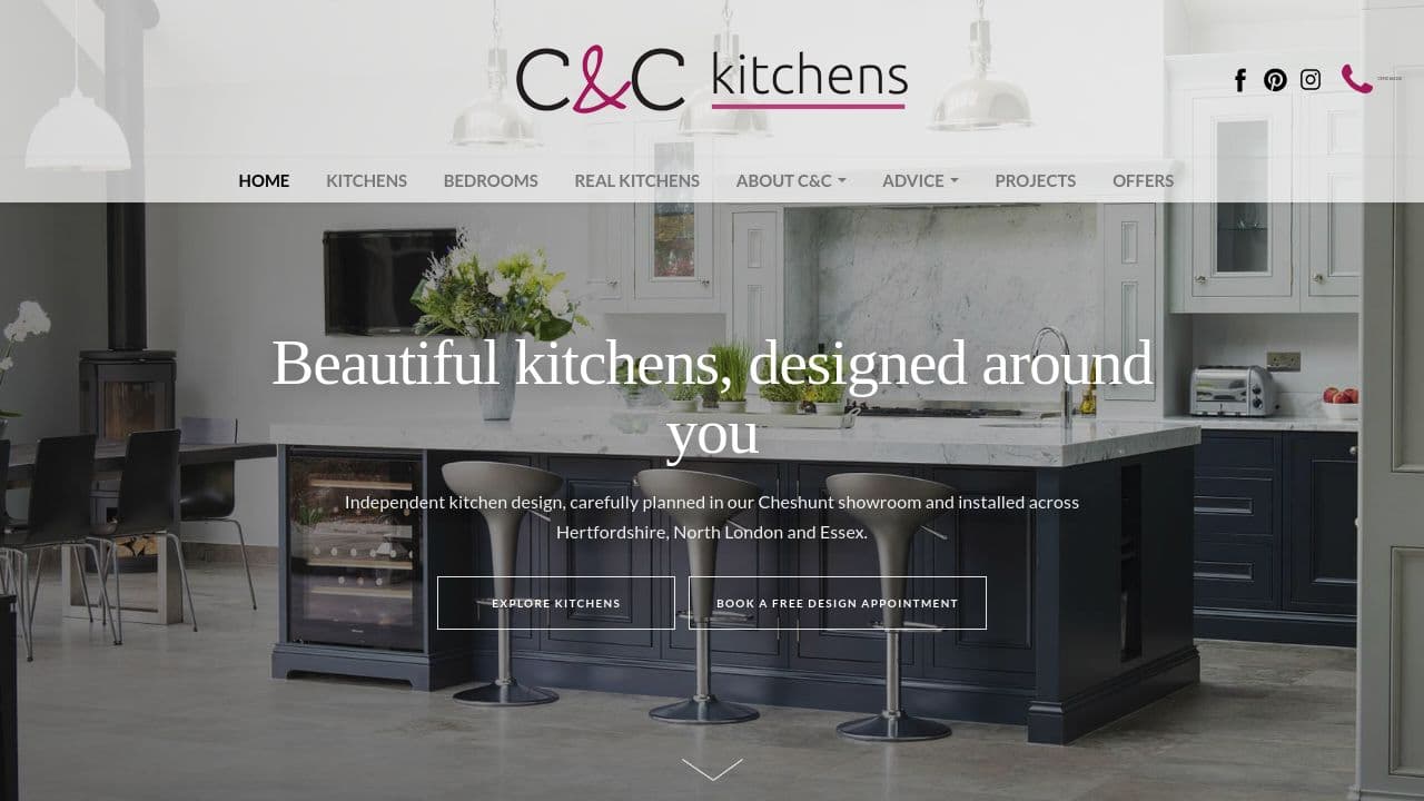 C&C KITCHENS CARDIFF LIMITED website screenshot