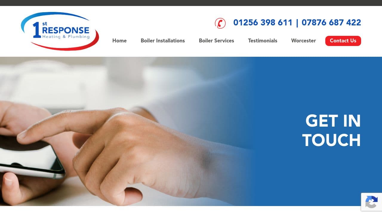 1ST RESPONSE HEATING AND PLUMBING LTD website screenshot