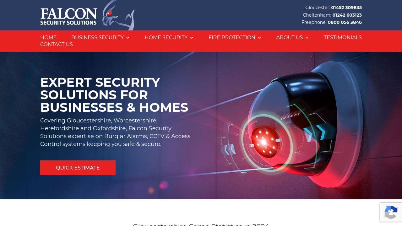 FALCON SECURITY SOLUTIONS LTD website screenshot