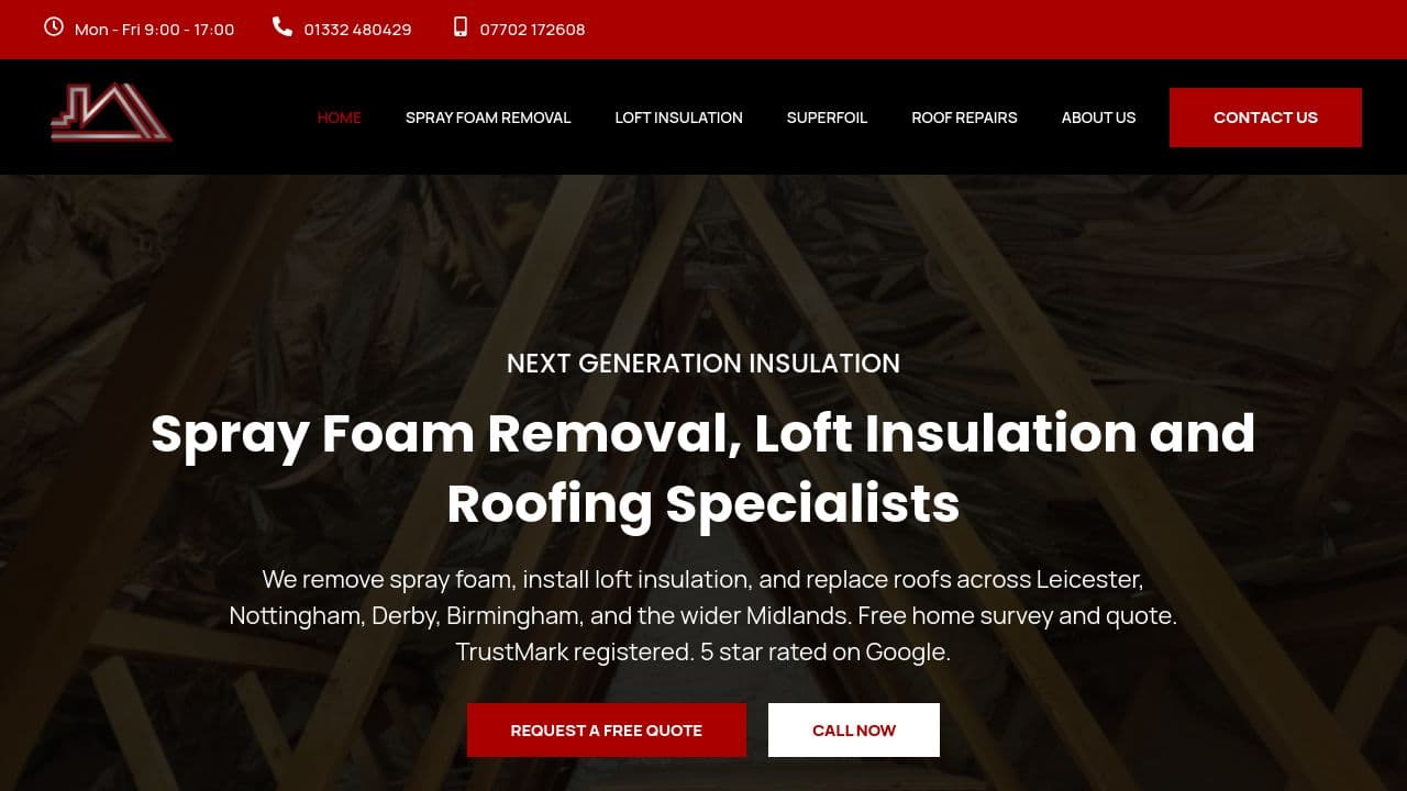 1ST INSULATION LTD website screenshot