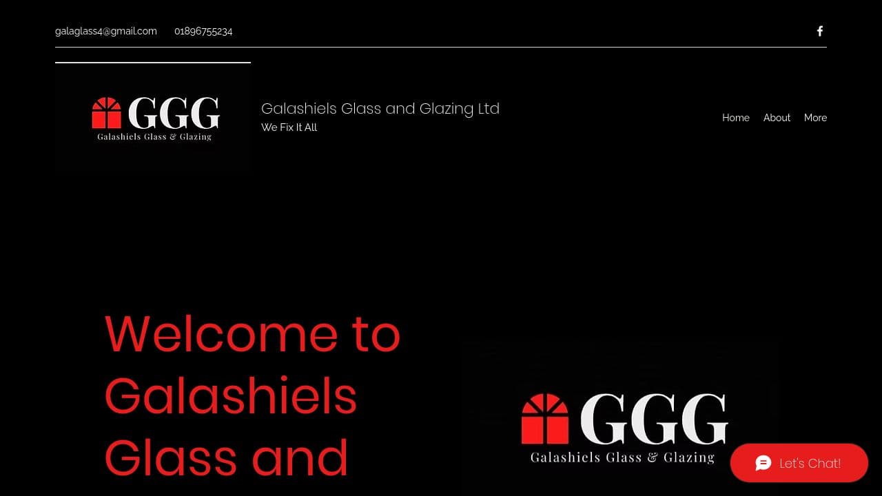 GALASHIELS GLASS & GLAZING LIMITED website screenshot