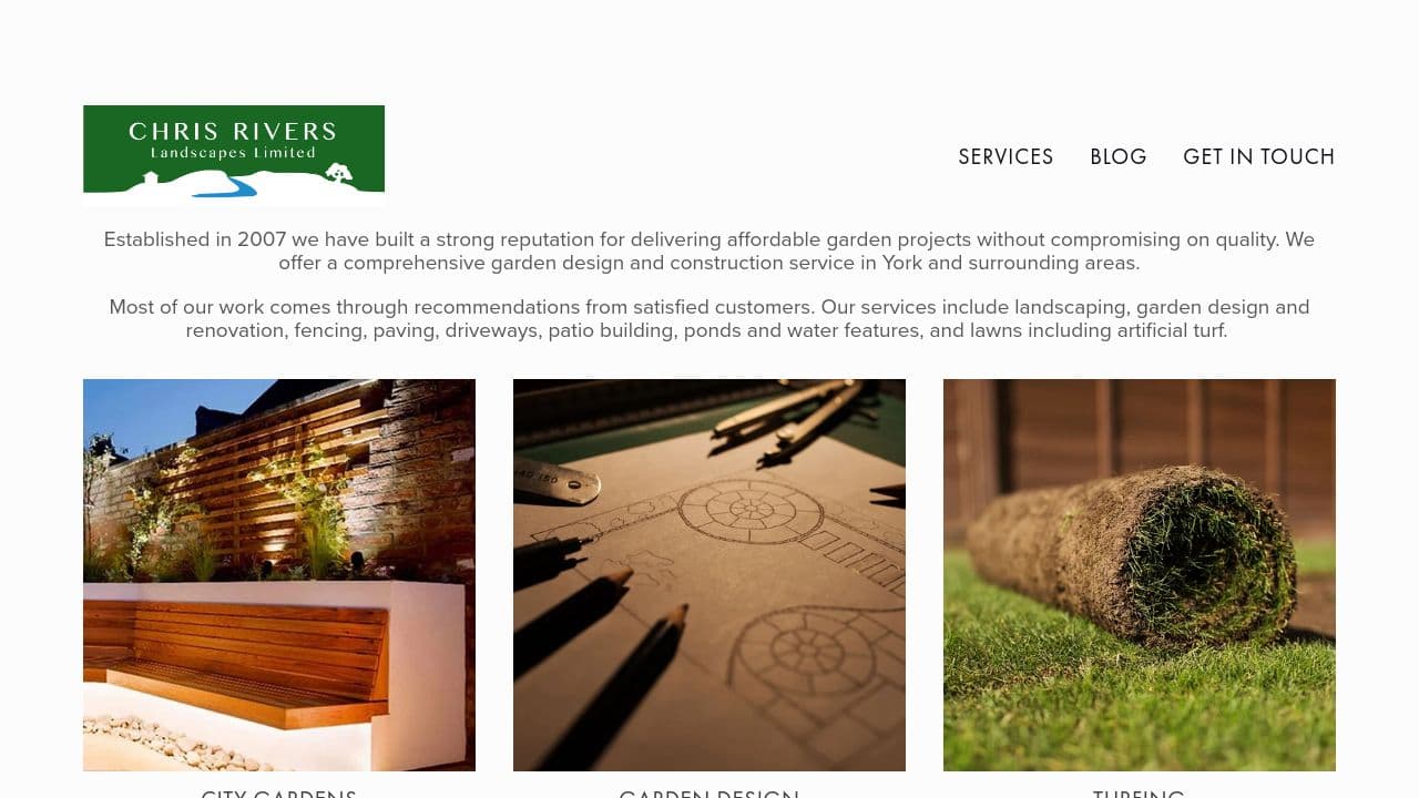 C&R LANDSCAPES LIMITED website screenshot