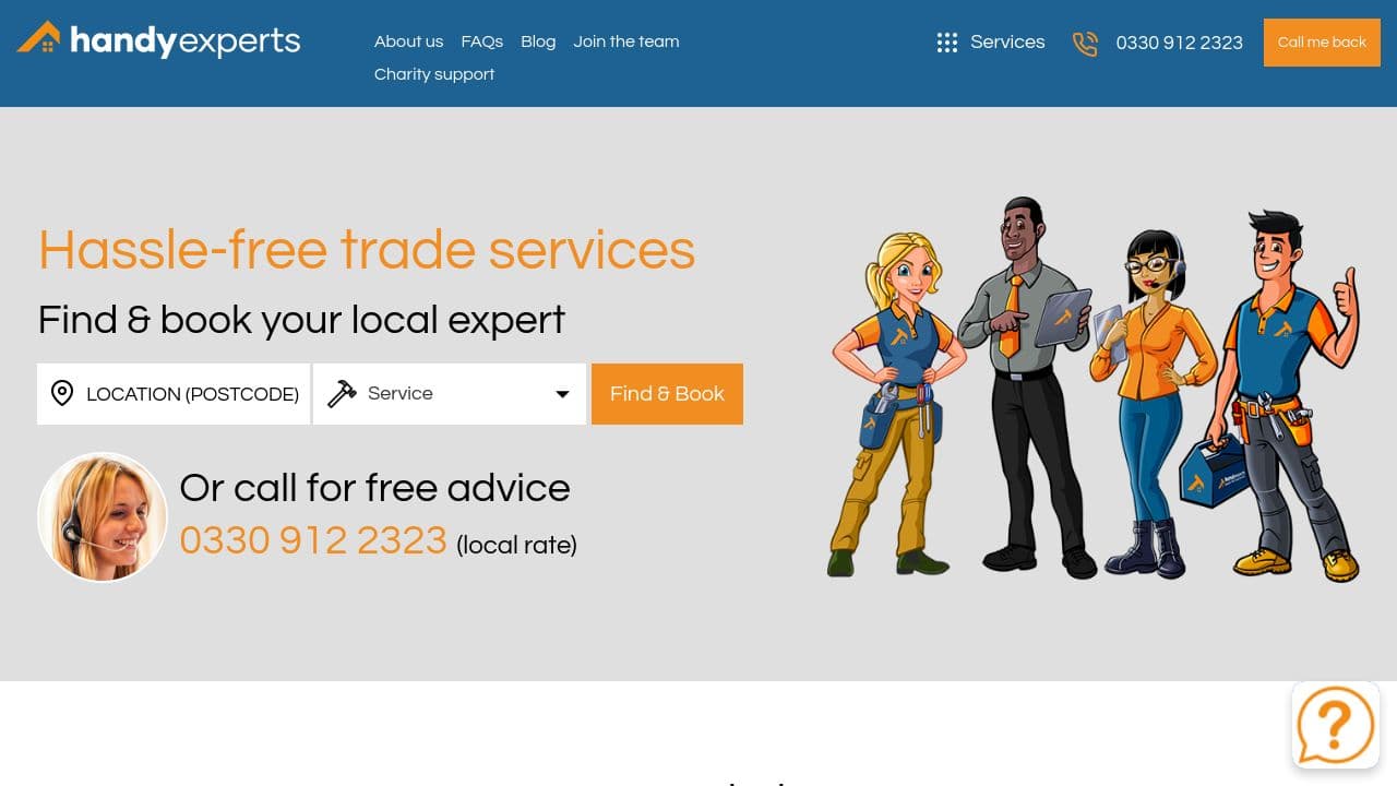 HANDYEXPERTS LIMITED website screenshot