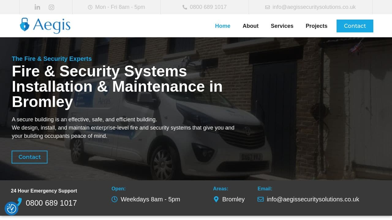 AEGIS SECURITY SOLUTIONS LTD website screenshot