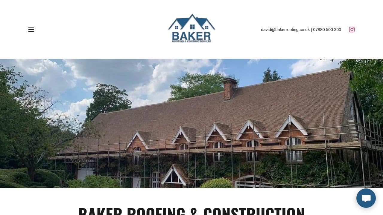 BAKER ROOFING AND CONSTRUCTION COMPANY LIMITED website screenshot