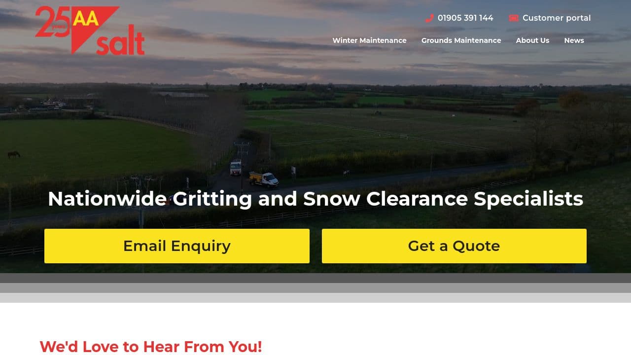 A A SALT SERVICES LIMITED website screenshot