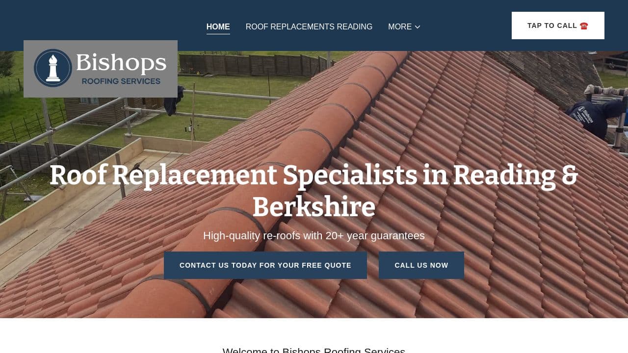 BISHOPS ROOFING SERVICES LIMITED website screenshot