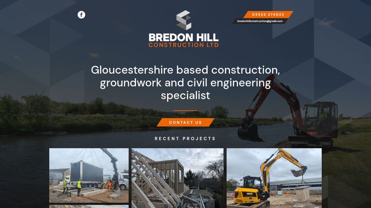 BREDON HILL CONSTRUCTION LIMITED website screenshot